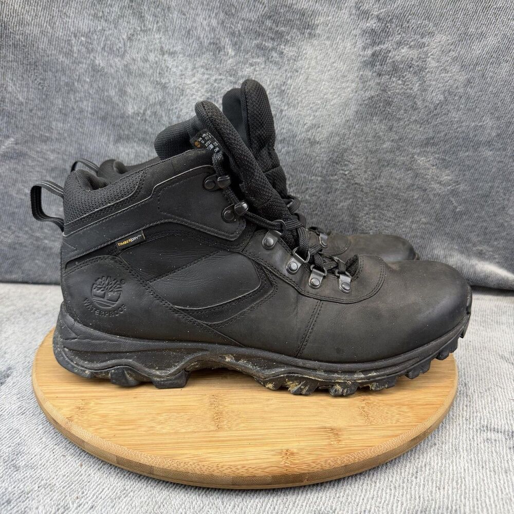 Timberland Boots Mens Size 12 Black Waterproof Leather Ankle Hiking Trail 2731R